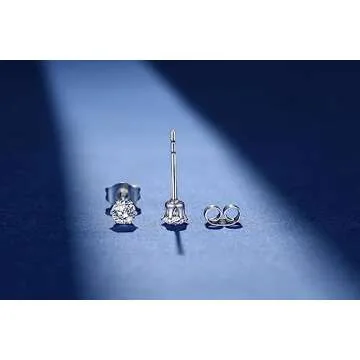 FOSIR 10 Pairs 2mm Tiny Women's Surgical Stainless Steel Round Clear Cubic Zirconia Stud Earrings (2mm CZ)