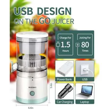 Portable Electric Citrus Juicer with USB Recharge