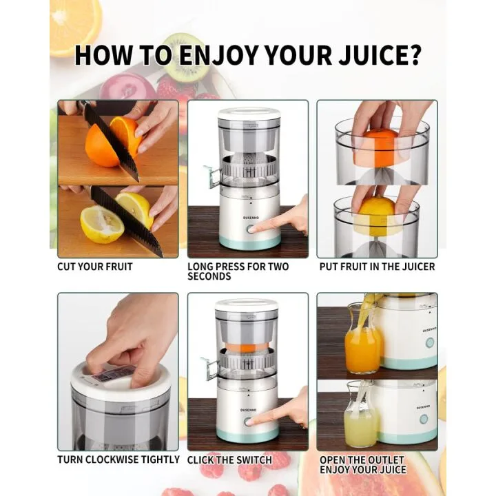 Portable Electric Citrus Juicer with USB Recharge