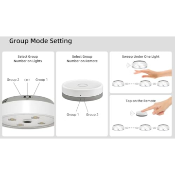EZVALO Rechargeable LED Puck Lights Motion Sensor Dimmable