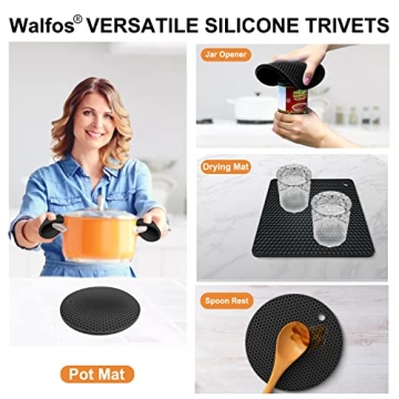 Walfos Silicone Trivet Mats for Heat Protection and Versatility