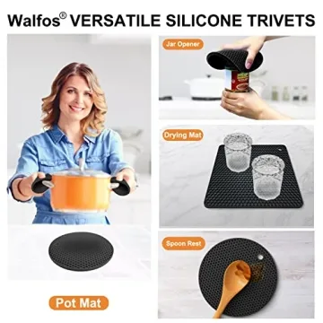Walfos Silicone Trivet Mats for Heat Protection and Versatility