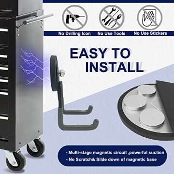 TSUYA 22Lbs Heavy Duty Magnetic Hooks for Storage Solutions