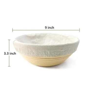 MITEES 2 Pack Sourdough Bread Proofing Basket Kit - Essential Baking Supplies