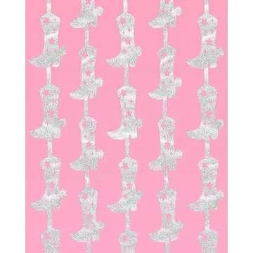 xo, Fetti Cowgirl Boot Iridescent Foil Curtain Set - Perfect for Bachelorette and Birthday Celebrati...
