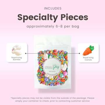 Egg Hunt Sprinkle Mix| Made In USA By Sprinkle Pop| Orange Yellow Purple Pink Sprinkles Mix With Whi...