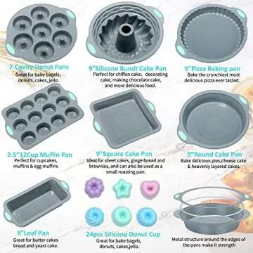31 Pieces Silicone Baking Set - Nonstick & Heat Resistant