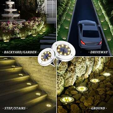 SOLPEX Solar Lights Outdoor Waterproof, 20 Pack Solar Ground Lights, Solar Garden Lights Landscape L...