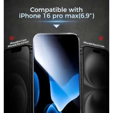 MAGIC JOHN 3rd Gen Upgraded Screen Protector for iPhone 16 Pro Max - HD Clear & Bubble Free