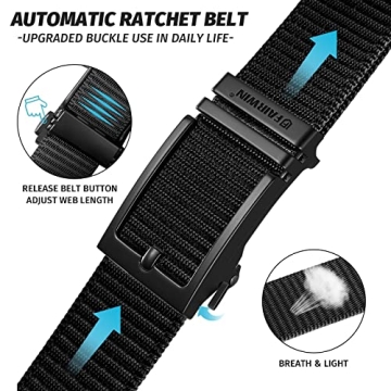 FAIRWIN Adjustable Ratchet Belts for Men