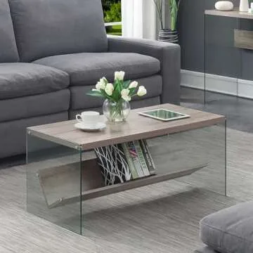 Stylish Convenience Concepts SoHo Coffee Table with Shelf - 40" x 17.75" x 17"