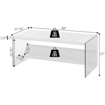 Shop the SoHo Coffee Table with Stylish Glass Shelf