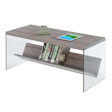 Shop the SoHo Coffee Table with Stylish Glass Shelf