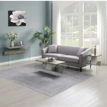 Shop the SoHo Coffee Table with Stylish Glass Shelf