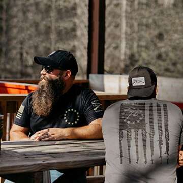 Grunt Style Betsy Rifle Flag Men's T-Shirt (Black, Large)