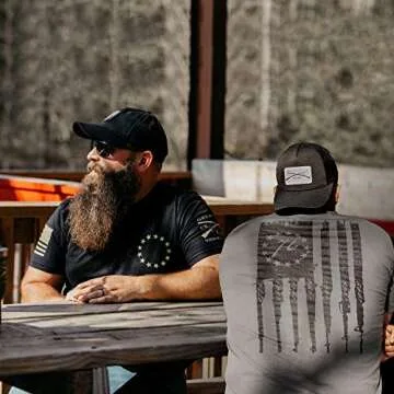 Grunt Style Betsy Rifle Flag Men's T-Shirt (Black, Large)