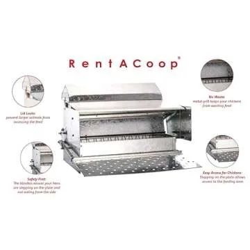 RentACoop Automatic Metal Treadle Feeder for Poultry