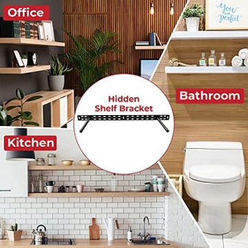 Hüngsmart Heavy Duty Floating Shelf Brackets for All Spaces