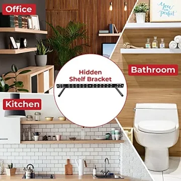 Hüngsmart Heavy Duty Floating Shelf Brackets for All Spaces