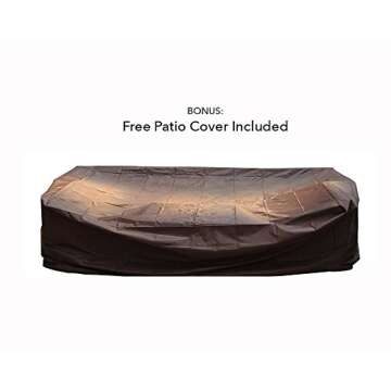 Ohana 20-Piece Outdoor Patio Furniture Sofa, Dining and Chaise Lounge Set, Black Wicker with Beige Cushions - Free Patio Cover