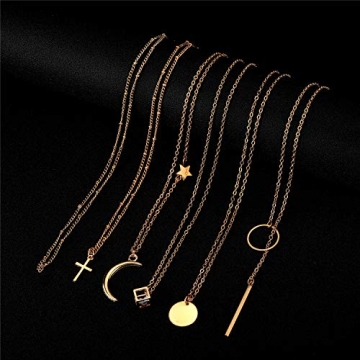 12Pcs Layered Choker Necklace Set for Women - Gold Style