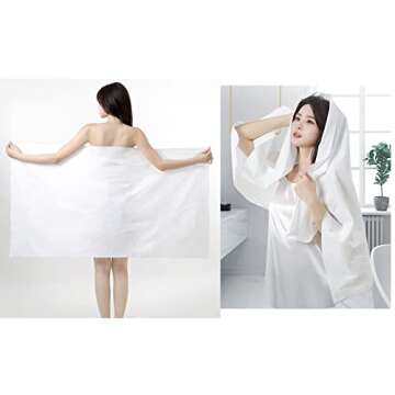 Compressed Towels Tablet Large 55x28 inches Gym Towel Barber Towel Cotton Disposable Portable Durable Tissue Reusable for Travel Camping Hiking Home Bathroom Beauty Salon Outdoor Sports