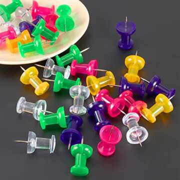 40 Count 1.8 Inch Jumbo Push Pins for Cork Board, Giant Colored Push Pins Large Thumb Tacks for Bulletin Boards Wall Map Painting Craft Projects