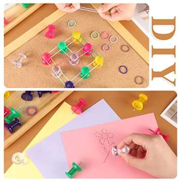 40 Count 1.8 Inch Jumbo Push Pins for Cork Board, Giant Colored Push Pins Large Thumb Tacks for Bulletin Boards Wall Map Painting Craft Projects