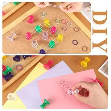 40 Count 1.8 Inch Jumbo Push Pins for Cork Board, Giant Colored Push Pins Large Thumb Tacks for Bulletin Boards Wall Map Painting Craft Projects