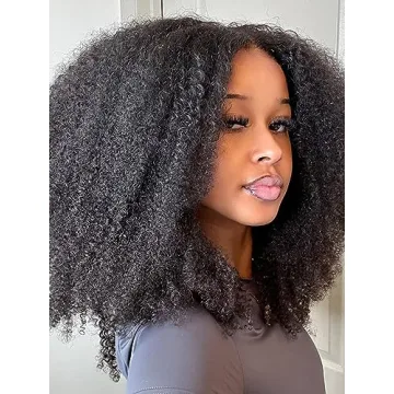 ISEE Glueless Lace Front Afro Kinky Curly Wig