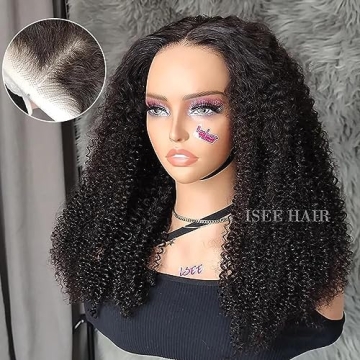 ISEE Glueless Lace Front Afro Kinky Curly Wig