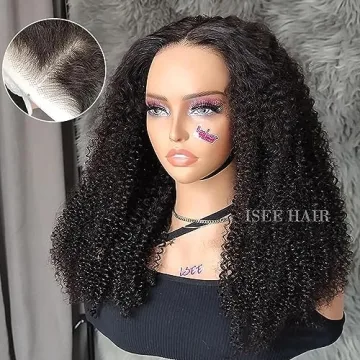 ISEE Glueless Lace Front Afro Kinky Curly Wig