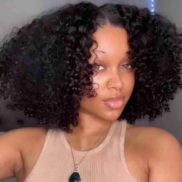 ISEE Glueless Lace Front Afro Kinky Curly Wig