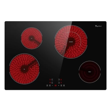 30 Inch Electric Cooktop with Touch Control & Safety Features