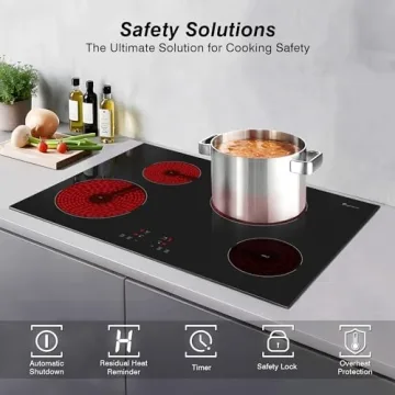 Powerful 30 Inch Electric Cooktop with 4 Burners