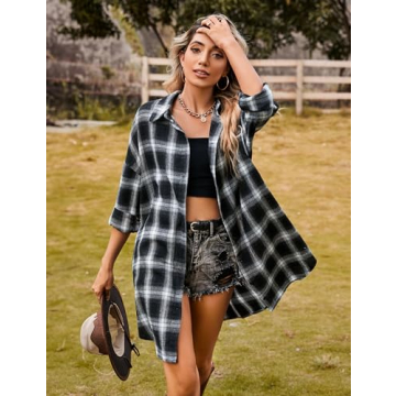Stylish Blooming Jelly Women's Flannel Shirt - Perfect Fit
