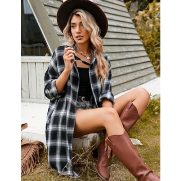 Stylish Blooming Jelly Women's Flannel Shirt - Perfect Fit