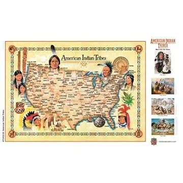 MasterPieces 550 Piece Jigsaw Puzzle For Adults, Family, Or Youth - American Indian Tribes - 18"x24"