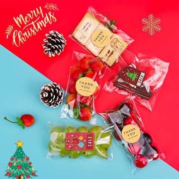 NEOACT 600 Pcs Clear Resealable Cellophane Bags