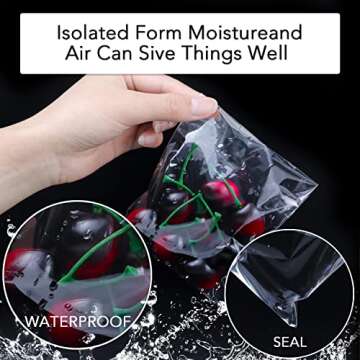 NEOACT 600 Pcs Clear Resealable Cellophane Bags