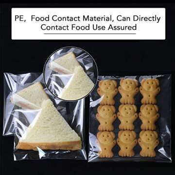 NEOACT 600 Pcs Clear Resealable Cellophane Bags