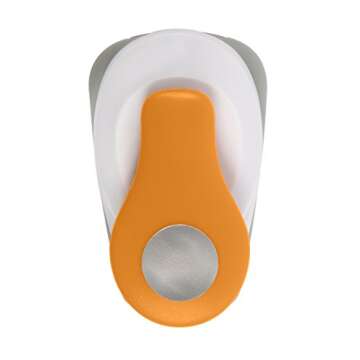 Fiskars Crafts Lever Punch Circle, Small (124830-1002), White,orange