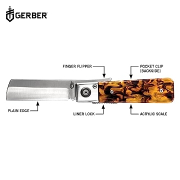 Gerber Jukebox EDC Pocket Knife with Straight Edge Blade