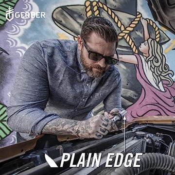 Gerber Jukebox EDC Pocket Knife with Straight Edge Blade