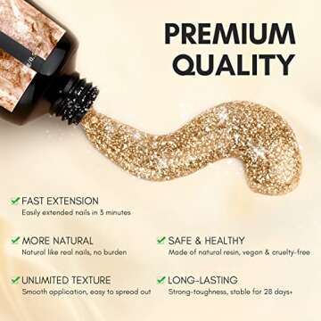 SAVILAND Poly Gel Nail Kit for Beginners with UV Light