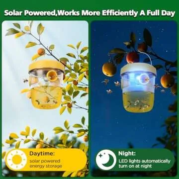 Solar Wasp Traps Outdoor - Upgrade Bee Catchers for 2025
