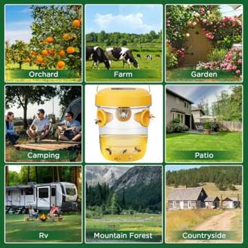 Solar Wasp Traps Outdoor - Upgrade Bee Catchers for 2025