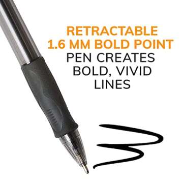 BIC Velocity Bold Retractable Pen - Vivid Writing Tool