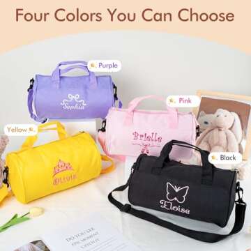 MT WORLD Personalized Toddler Dance Bag Waterproof Duffle for Kids