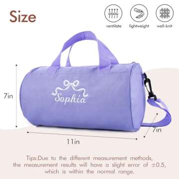 Personalized Waterproof Toddler Dance Bag for Girls